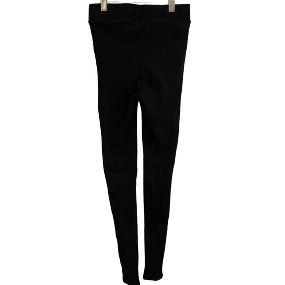 Naked Wardrobe Black Ribbed Leggings Medium - Picture 4 of 6